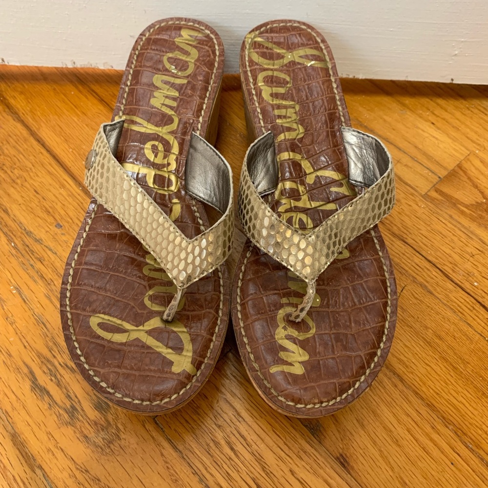 Sam Edelman stacked Flip Flops